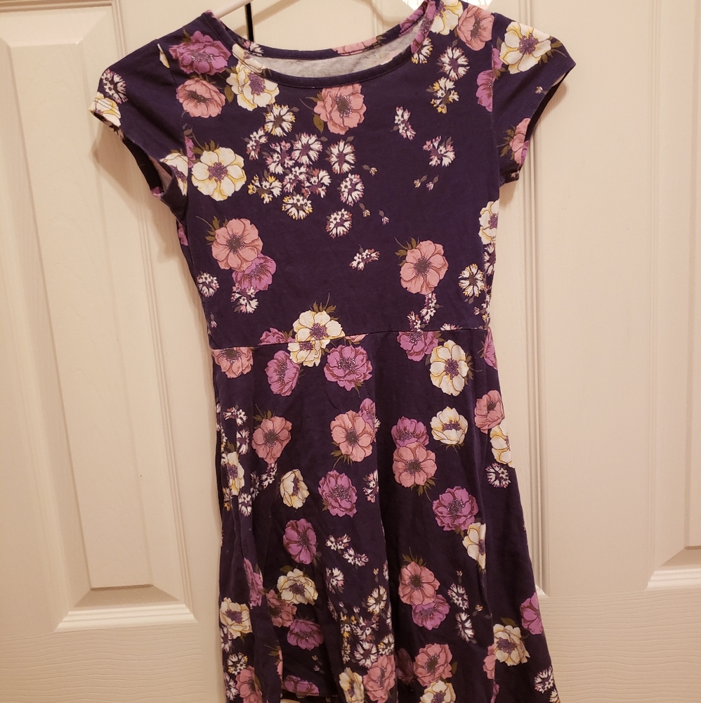 Purple dress with flowers